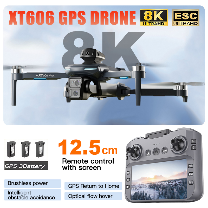 Drone Photogrammetry - XT606 MAX 3 Akku-Drohne 4K 8K